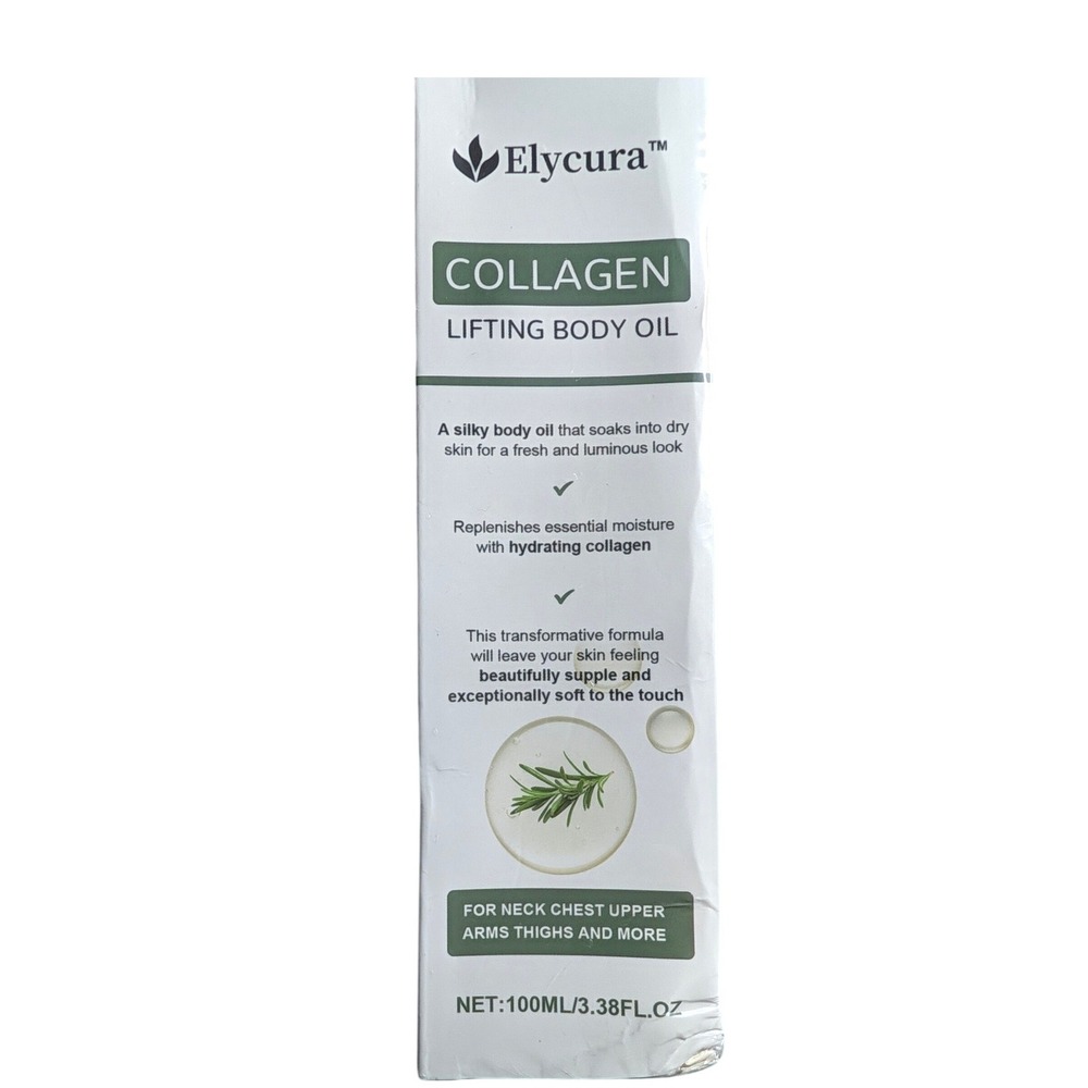 Elycura Collagen Lifting Body Oil 100ml 3.38fl oz Skin Elasticity Hydrating NIB